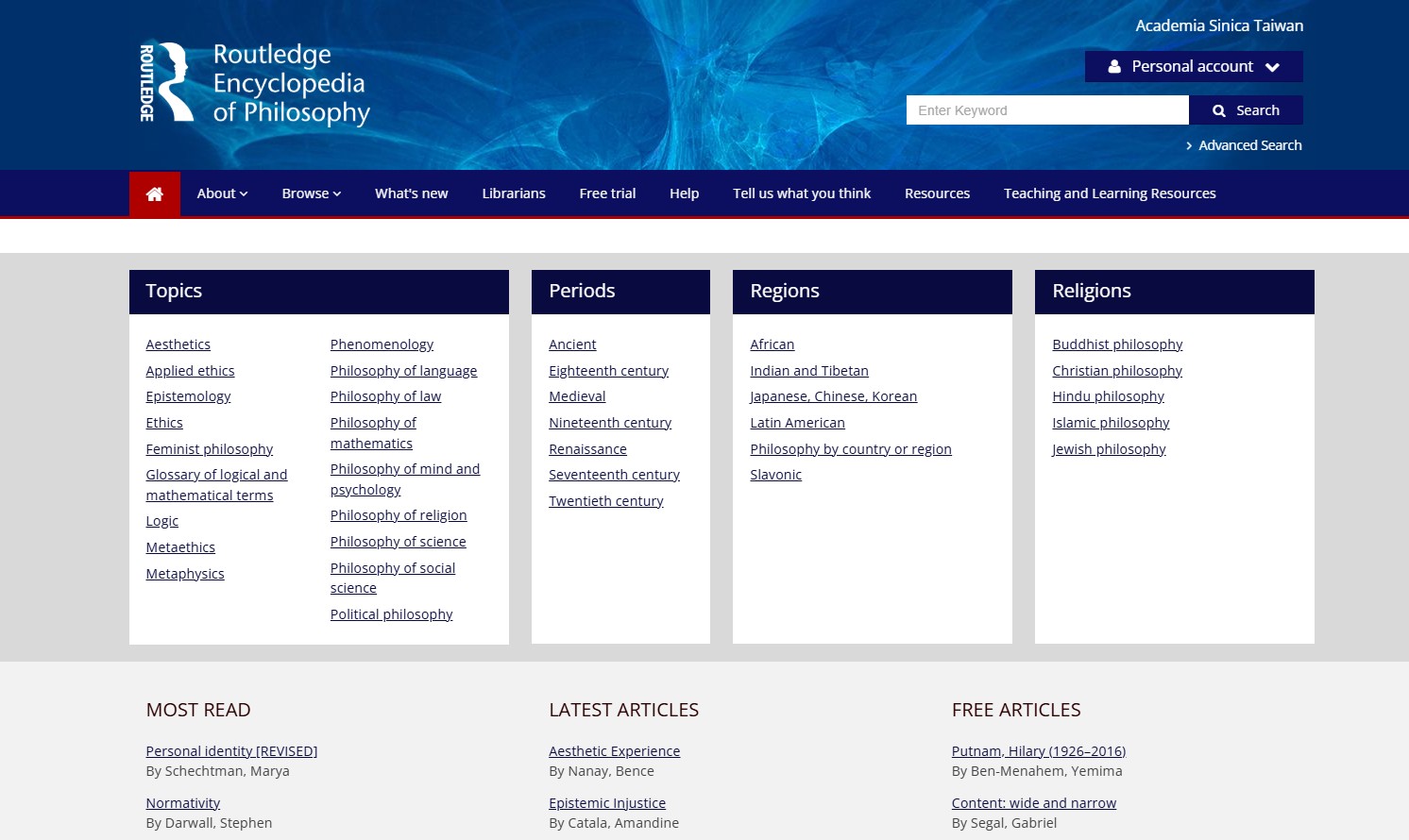 Routledge Encyclopedia of Philosophy